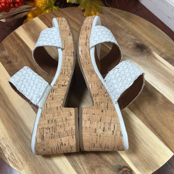 Miz Mooz GENNA Woven Heeled Sandals 40W / 9-9.5W in White Leather - Picture 9 of 11